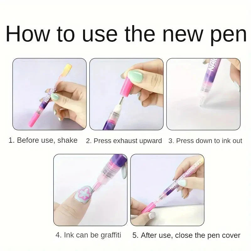 MagicMani™ Nail Art Pen Set - Quick-Dry, Mess-Free Creativity for Kids