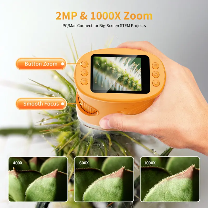NanoVue™ – Pocket Microscope That Makes Kids Obsessed With Exploring the World Up Close (Capture Their Discoveries Forever)